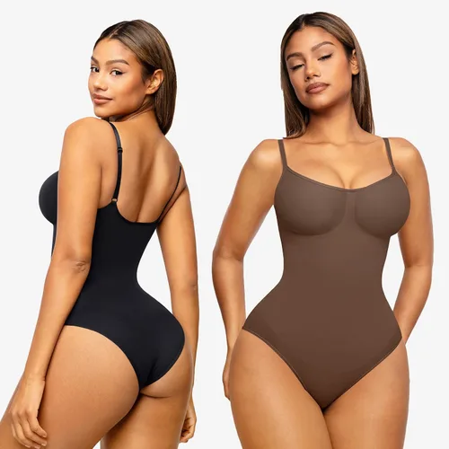 Vista 6 de FeelinGirl Body moldeador para mujer, 2 piezas, con control de abdomen, sin costuras, para esculpir