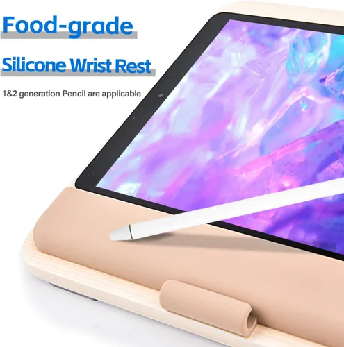 Vista 5 de Soporte de madera para tableta para iPad Pro 12.9/11, Air, Mini, Fire HD, Samsung Galaxy Tab y más - Soporte portátil ajustable