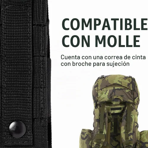 Vista 3 de LEATHERMAN, Funda de Nylon Grande Compatible con MOLLE para Multiherramientas, Se Adapta a MUT, Surge y Super Tool 300, Marrón