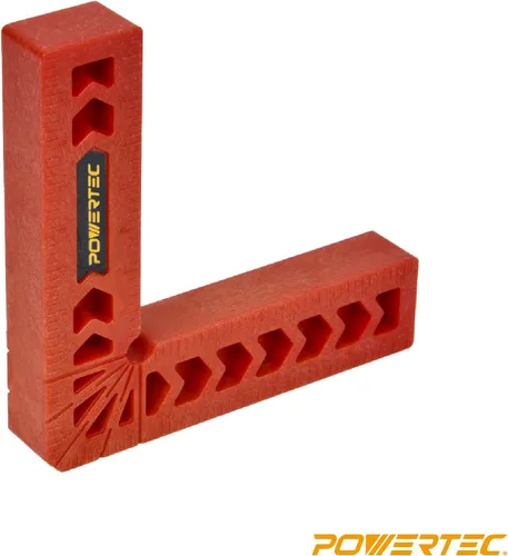 Vista 3 de POWERTEC 71124 Cuadrados de posicionamiento de 90 grados, herramientas de carpintería para abrazaderas de esquina en ángulo recto, herramientas