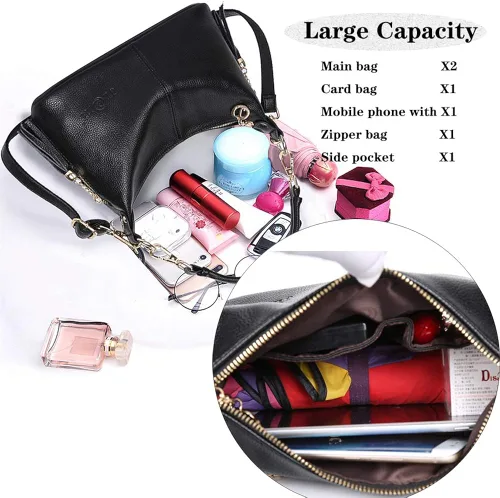 Vista 6 de MINTEGRA Bolsos para mujer Hobo Bolso de hombro Crossbody Bolso de hombro con borla