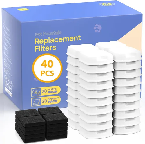 Vista 10 de Filtros de fuente de agua para gatos: 12 filtros de repuesto para fuente de gato – 3 meses de filtros de repuesto para fuentes ATMZIQXR Pet S18