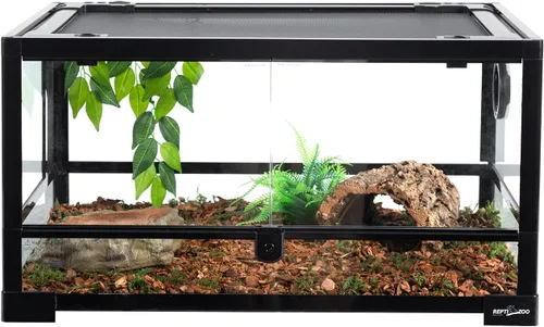 Vista 7 de REPTI ZOO Tanque de reptiles de vidrio completo de 20 galones, terrario de reptiles de apertura frontal, 24 x 18 x 12 pulgadas, puertas de apertura