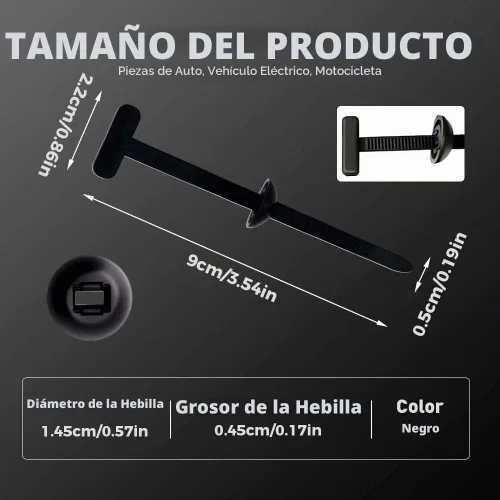 Vista 6 de Hebilla universal de nailon para ataduras de cables, resistentes, multiusos, gestión de cables de nailon autobloqueante, hebilla de plástico