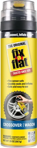 Vista 14 de Fix-a-Flat S60410 - Reparación e inflador de neumáticos planos de emergencia en aerosol, para neumáticos compactos, fórmula ecológica, ajuste
