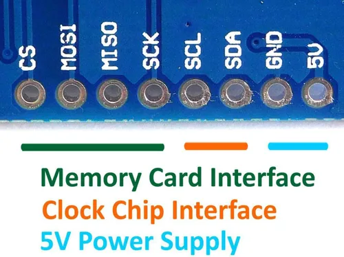 Vista 3 de CANADUINO® Mini registrador de datos DS1307, Micro SD, batería de respaldo, I2C, SPI
