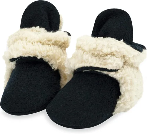 Vista 10 de Zutano Botines unisex peludos para bebé con agarraderas, forro de algodón orgánico, artículos imprescindibles para el registro de bebé 2-Peludo Rosa