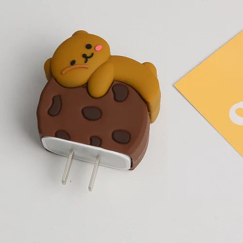 Vista 6 de Funda de Cargador Compatible con iPhone Adaptador de Corriente USB-C de 20W Cargador Diseño de Dibujos Animados Lindo en 3D Funda de Cargador
