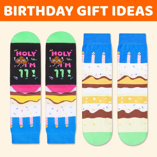 Vista 4 de HAPPYPOP Birthday Gifts Socks - 11-19 Year Old Birthday Socks, Bday Gifts for Teen Woman Man
