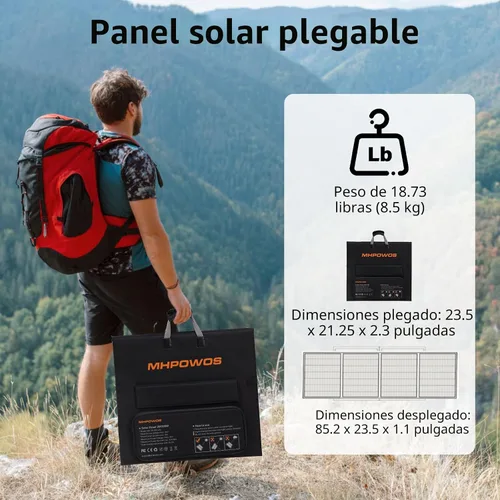 Vista 3 de Panel solar portátil de 220W 40V que dobla el panel solar