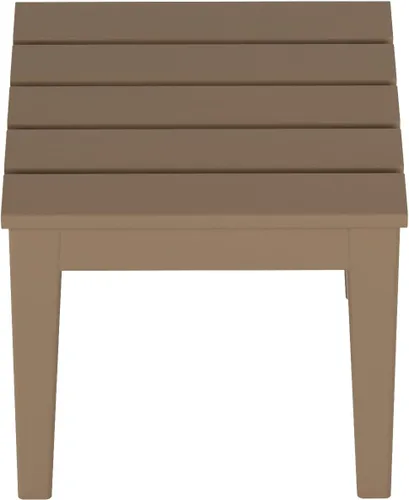 Vista 5 de Ashore - Mesa auxiliar Adirondack moderna para patio al aire libre, madera envejecida Side Table for Hot Tub, Patio Furniture, Garden & Balcony