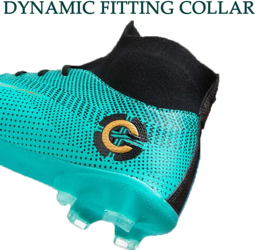 Vista 4 de HESBITEUL Zapatos de fútbol cómodos para hombre, para exteriores, interiores, para niños, para estudiantes de fútbol, zapatos deportivos de alta