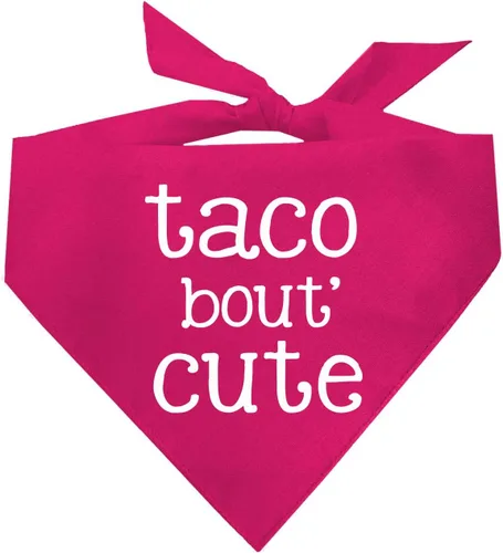 Vista 11 de Taco Bout' - Bandana para perro 100% algodón triángulo ajustable Hecho en Estados Unidos Cinco de Mayo Divertido accesorio de comida Negro