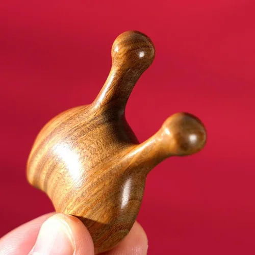 Vista 4 de Beaupretty Herramienta de masajeador de nariz, raspador de acupuntura facial de madera, pequeño masajeador portátil para raspar la nariz