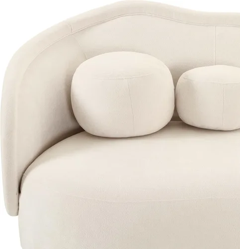 Vista 6 de Tov Furniture Sofá de terciopelo texturizado Circe Crema