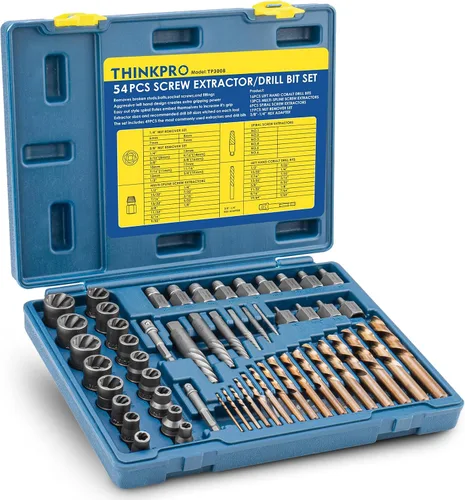 Vista 8 de Juego de 39 piezas de extractor de pernos y kit de brocas, extractores de tornillos de splines múltiples, juego de zócalos de extracción fácil