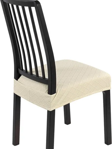 Vista 43 de SearchI Juego de 2 fundas de asiento elásticas para sillas de comedor, suaves, extraíbles y lavables, para sillas de comedor, protector de asiento
