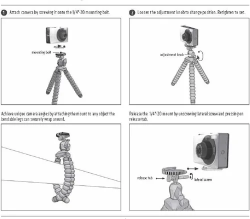 Vista 5 de ARKON Mounts - Soporte para cámara de trípode mini Creación de contenido y transmisión en vivo Brazos de trípode flexibles Compatible