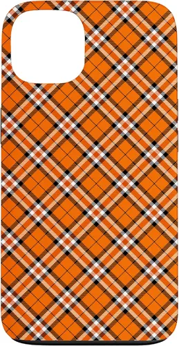 Vista 7 de iPhone 16 Vintage Orange Plaid Halloween Fall Autumn Pumpkins Case