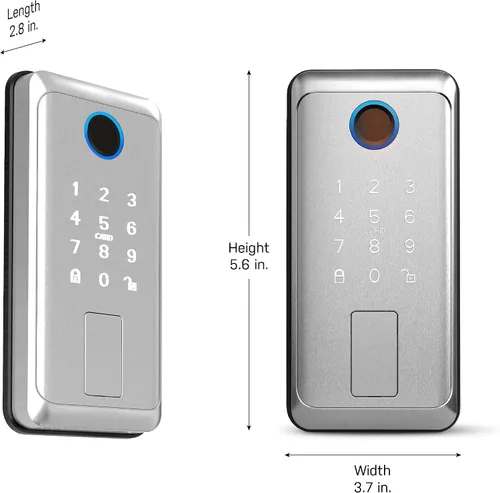 Vista 3 de Feit Electric Smart Touch, cerradura de puerta con tarjeta, huella digital, teclado NFC, teclado, control de aplicaciones, bloqueo automático, 100