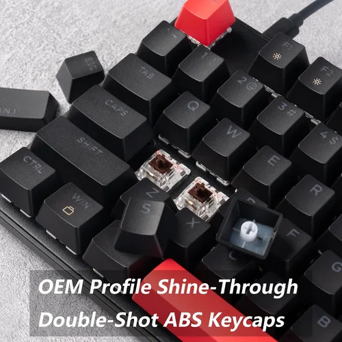 Vista 8 de LEMOKEY X2 QMKVIA - Combo de teclado y mouse para juegos personalizados, montaje de junta programable 100% de tamaño completo, teclado mecánico