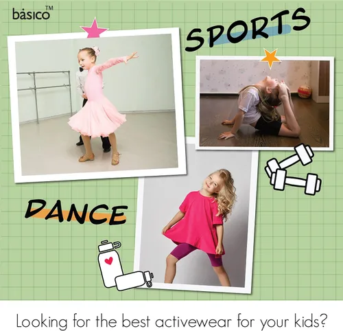 Vista 5 de BASICO 6, 12 unidades de pantalones cortos de ciclismo de baile para niñas debajo del vestido, pantalones cortos de ciclismo para deportes de parque