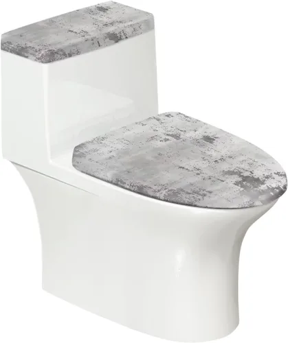 Vista 16 de Puprle - Funda para tapa de inodoro de mármol blanco, resistente a salpicaduras, con borde elástico, fundas suaves para inodoro de baño, se adapta a