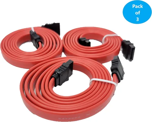 Vista 2 de Micro Connectors Paquete de 3 cables de datos rectos SATA III de 3.3 ft (F03-152-3P)