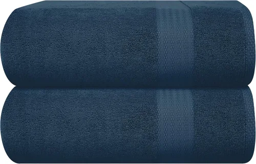 Vista 78 de GLAMBURG Juego de 2 Sábanas de Baño Extra Grandes de Algodón Premium de 700 GSM - 100% Algodón Peinado - 2 Sábanas de Baño 35x70 pulgadas - Calidad