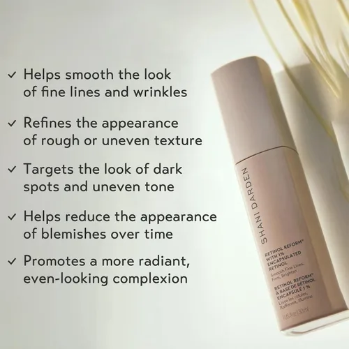 Vista 2 de SHANI DARDEN SKIN CARE Retinol Reform con suero de retinol encapsulado al 1% para cara y cuello, suave suero facial de retinol de liberación lenta