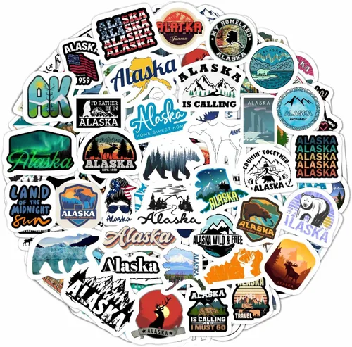 Vista 40 de Calcomanías de Alabama para laptop, suministros y decoraciones de fiesta de Alabama, regalos para mujeres y hombres
