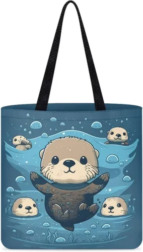 Vista 23 de Upetstory Bolsa de lona reutilizable para compras de comestibles