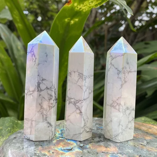 Vista 19 de Torre de amazonita natural, varita de punta de obelisco de cristal curativo y piedras, muestra mineral para meditación y decoración del hogar, 3-3.5