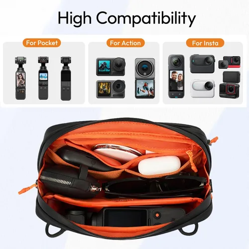 Vista 3 de ULANZI YY08 Bolsa de transporte para DJI Osmo Pocket 3 Pocket 4, funda de transporte portátil a prueba de salpicaduras, protección para DJI Osmo