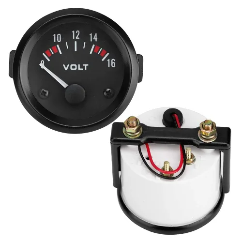Vista 8 de Voltímetro universal para coche de 12 V, medidor de voltaje, medidor de voltaje universal, voltmetro analógico 12 V, medidor de voltaje de 2.047