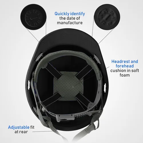 Vista 4 de Leumoi 10 piezas de casco de suspensión, casco duro de construcción para seguridad, estilo gorra de trinquete con correas de corona autoajustables