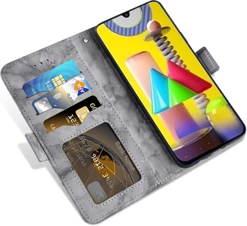 Vista 3 de Asuwish Funda compatible con Samsung Galaxy M31/M21s/F41 y protector de pantalla de vidrio templado, accesorios para celulares, soporte