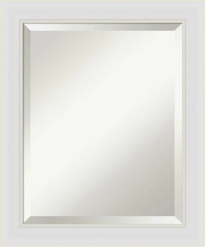 Vista 7 de Amanti Art - Espejo de baño blanco para sobre lavabo, espejo de tocador rectangular blanco de 35x45 para gabinete, marco moderno extragrande, se