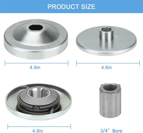 Vista 3 de Reemplazo de polea de controlador para embrague convertidor de par de bicicleta Go Kart serie 30, compatible con Manco Comet 219552A 212CC 3/4