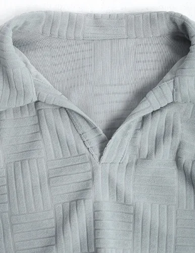 Vista 6 de ZAFUL Camisa hawaiana de algodón de manga corta con botones para el verano, para playa tropical
