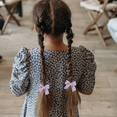 Vista 6 de FZBNSRKO 44 lazos para el pelo con flores coloridas, lazos para el pelo hechos a mano, lindos lazos para el pelo de niñas/lazos elásticos coloridos