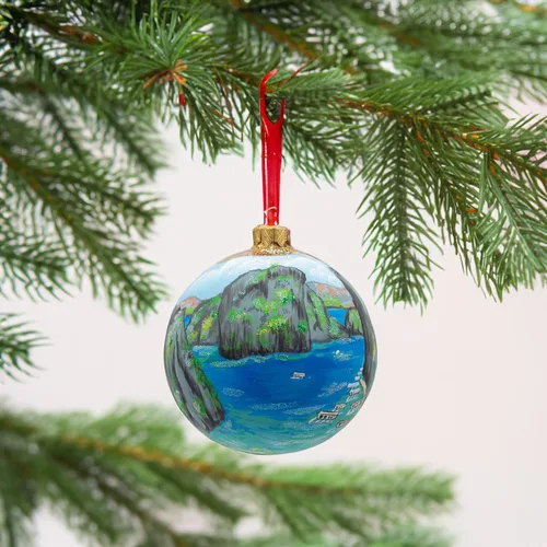 Vista 6 de Bola de cristal de Filipinas Adorno de Navidad 4 pulgadas