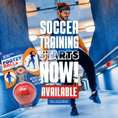 Vista 10 de Blue Orange FootzyBall - Pelota retráctil de estilo libre, para niños o adultos, juego activo de interior y exterior para todas las estaciones