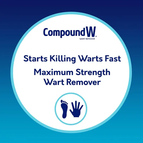 Vista 2 de Compound W - Almohadillas para quitar verrugas con máxima fuerza en un paso, 14 almohadillas medicadas Eliminación de verrugas con ácido