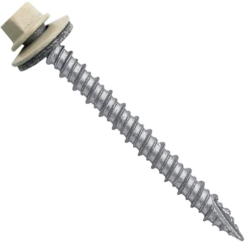 Vista 126 de Tornillos para techos de metal gris ABC 10 x 1 - Cabezal hexagonal - Arandela EPDM - Arandela de arranque automático/roscado - 1 bolsa - 250