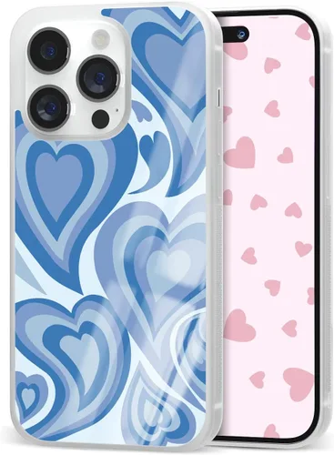 Vista 11 de Fundas con diseño de corazón estético para niñas para iPhone 11, 12, 13, 14, 15, 16 Pro Max Plus Mini, para Samsung Galaxy S21 S22 S23 S24 S25 Ultra