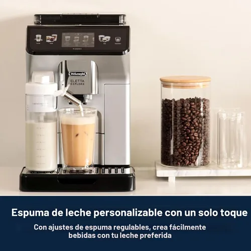 Vista 6 de De'Longhi Eletta Explore Máquina de café expreso con molinillo de café Plateado