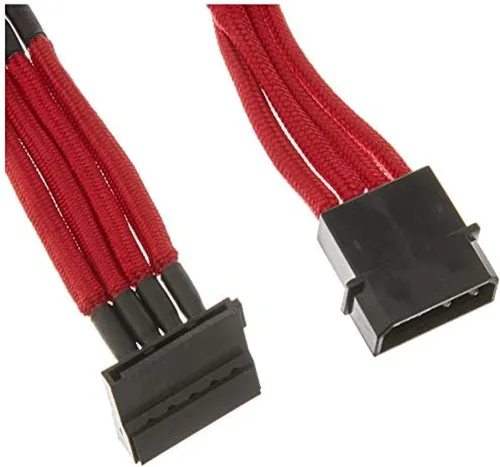 Vista 5 de Silverstone Tek Extensión de cable de alimentación con manga y 1 conector de 8 pines a PCI-E 8 Pines (PP07-PCIW), Negro