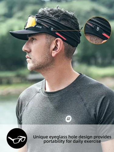 Vista 7 de ROCKBROS Gorra de ciclismo para hombres y mujeres, con visera elástica, para correr, con ala suave, secado rápido, no estructurada