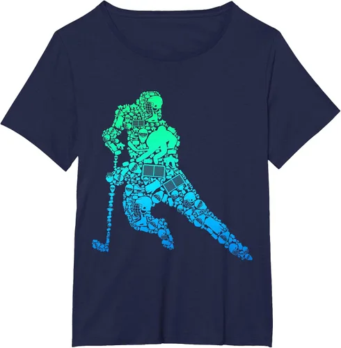 Vista 28 de Jugador de hockey sobre hielo Camiseta de hockey sobre hielo para hombres y niños Asphalt Grey
